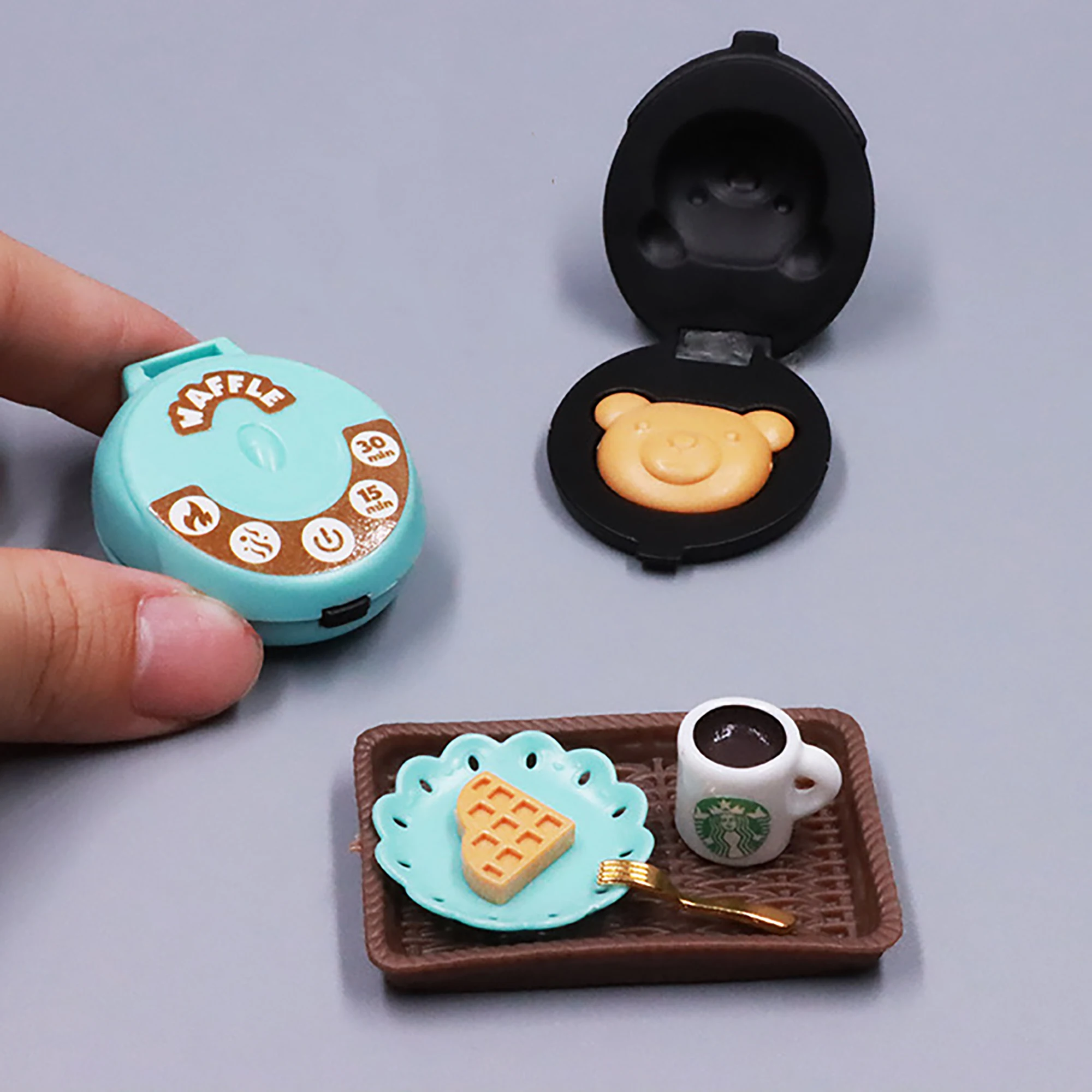 

Miniature Kitchenware Toys Toast Maker Eggbeater Items Dinning Room Handcraft Dollhouse Food Models Acrylic Display Show
