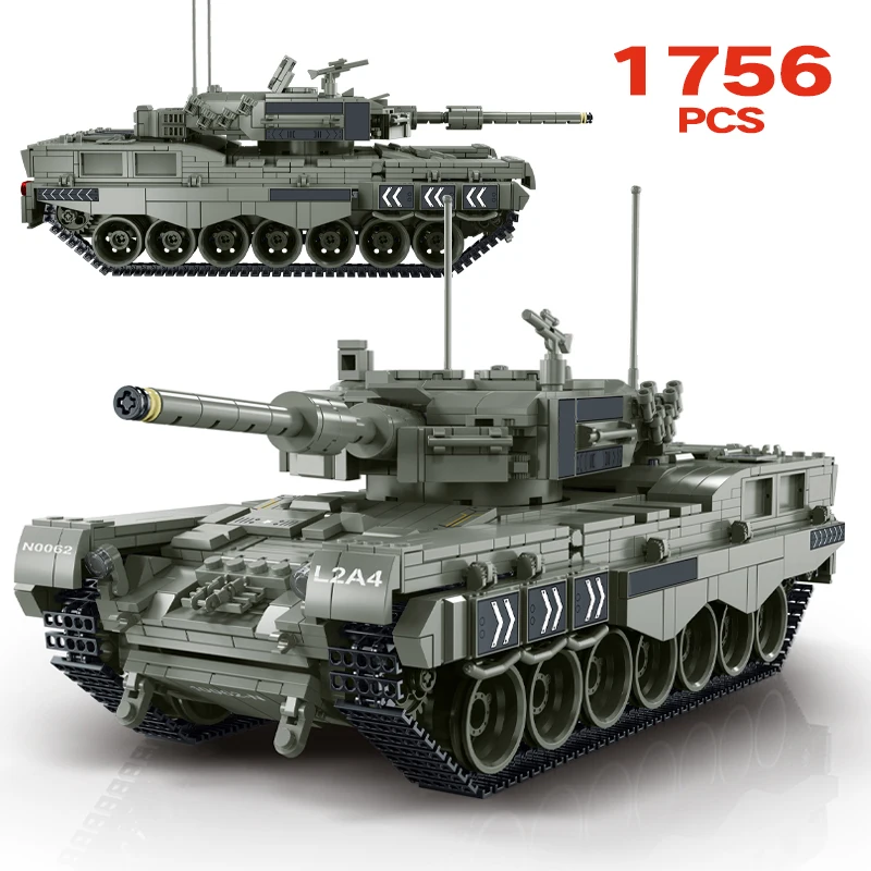 

1756 шт., Детский конструктор «танк»