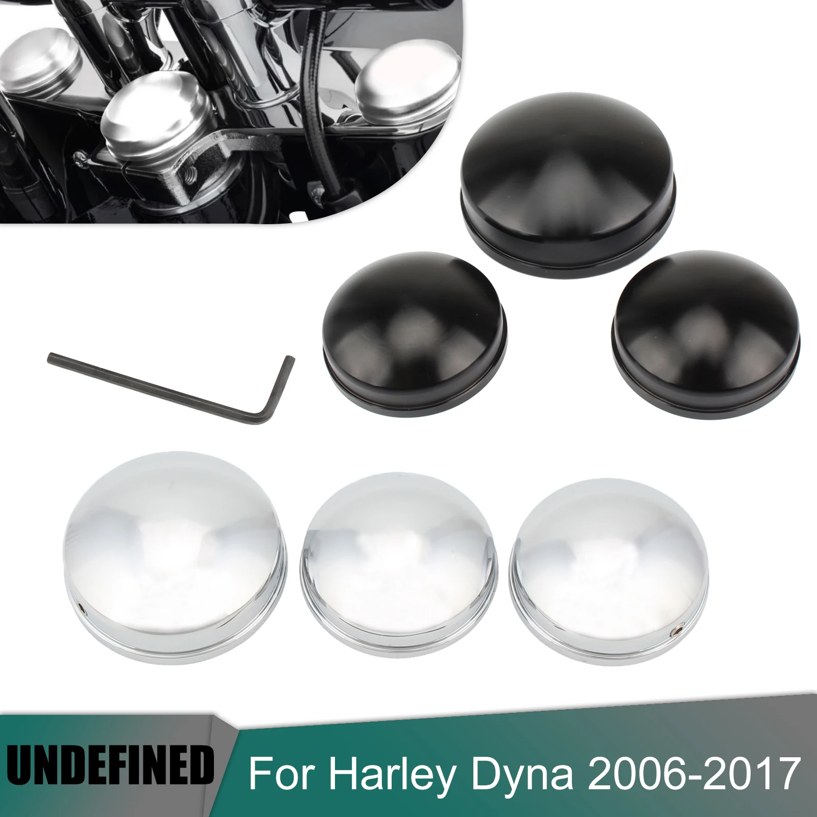

Motorcycle Upper Fork Stem Covers Triple Clamp Cover CNC Aluminum For Harley Dyna Fat Bob FXD 2006-2017 Sportster XL Accessories