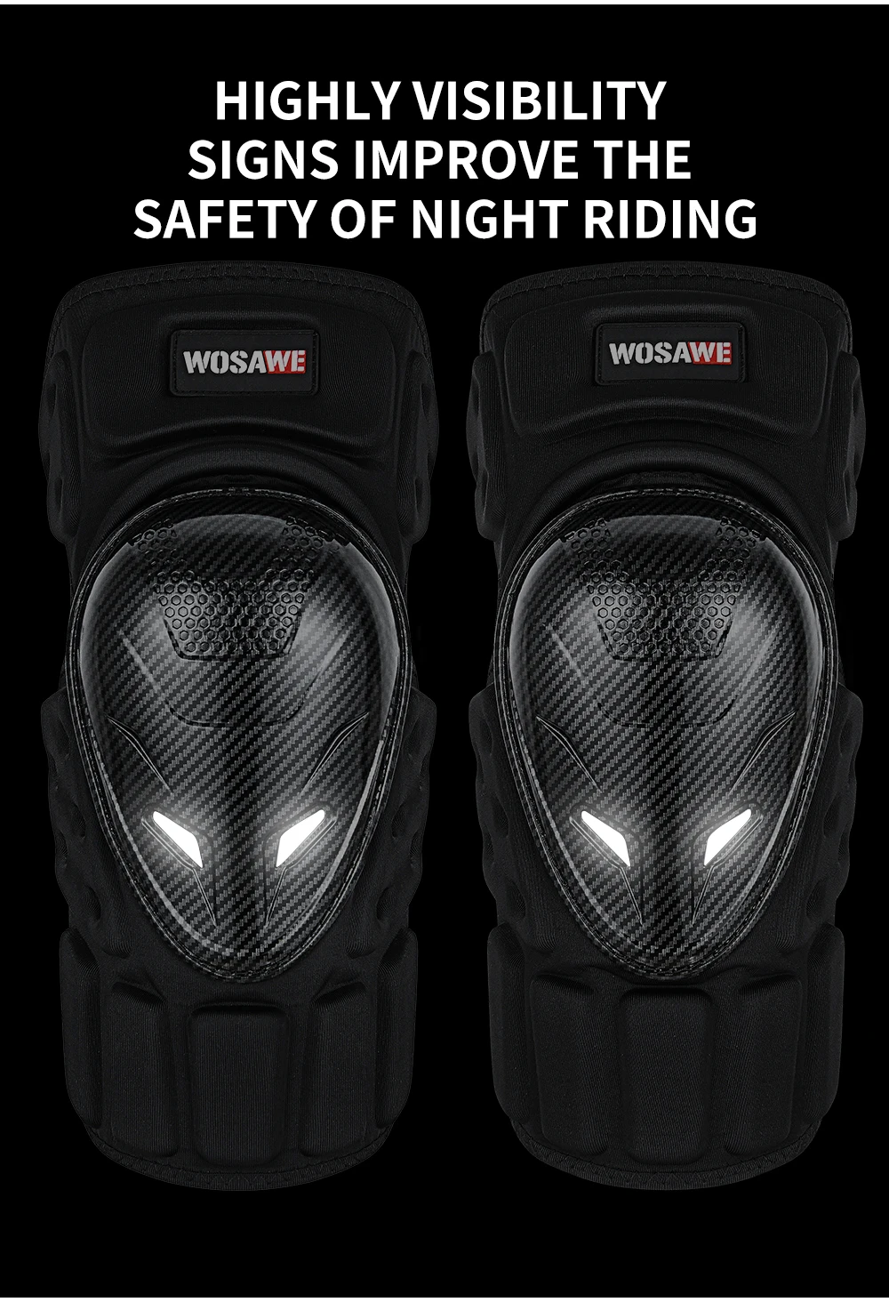 WOSAWE мотоциклетные наколенники для мотокросса защита от ударов колена езды на