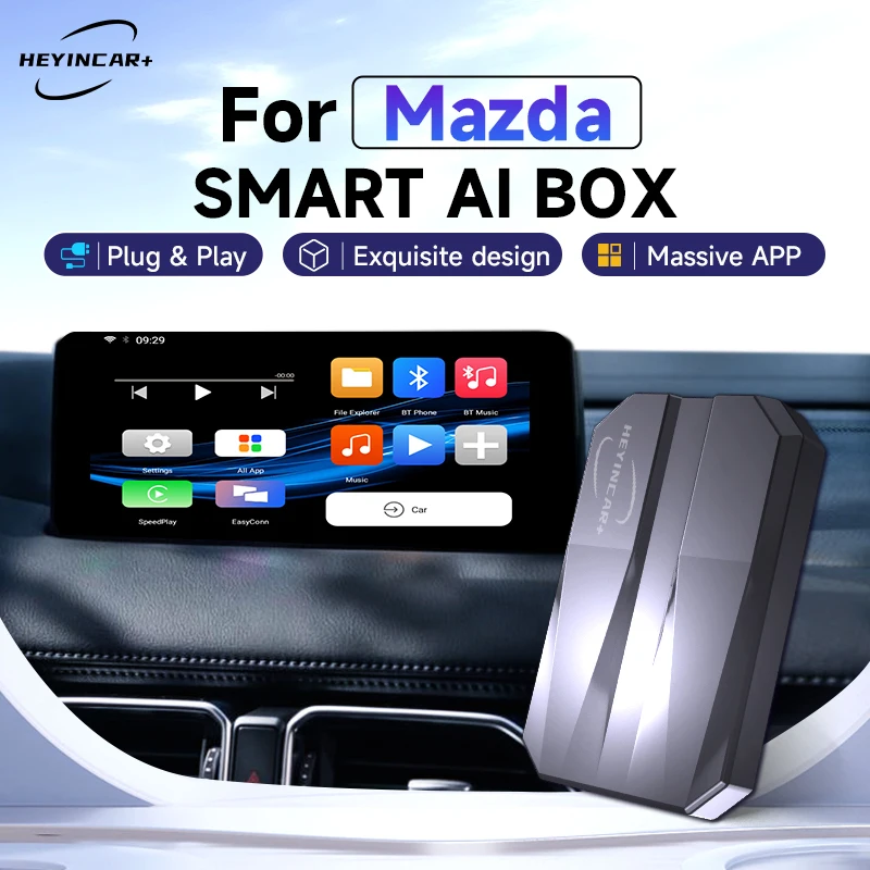 

2023 г., HEYINCAR, «сделай сам», смарт-приставка с искусственным интеллектом, беспроводная автомобильная приставка на Android для Mazda, CX-5 CX-3 CX-30, Netflix, Iptv, YouTube, автомобильная приставка H1