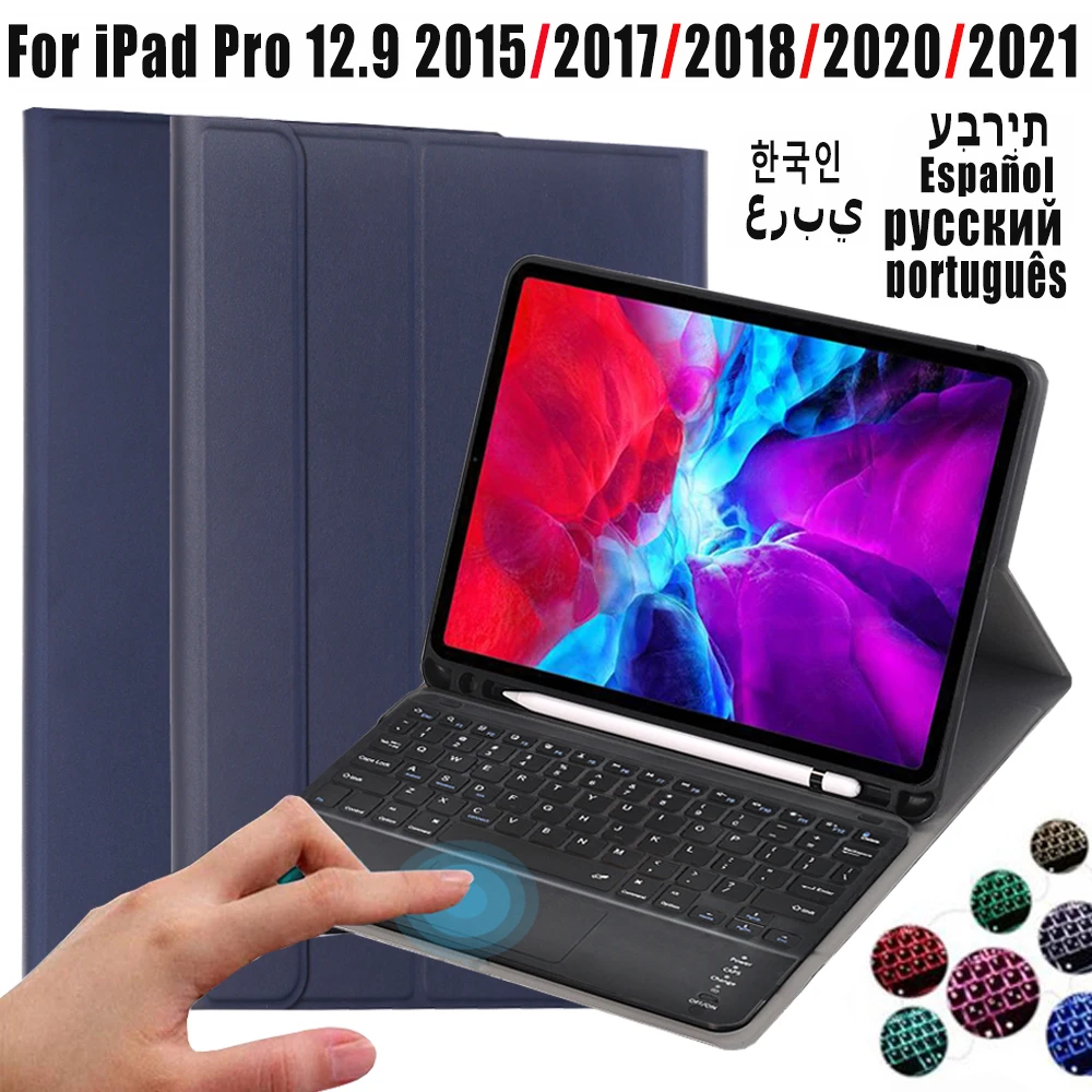 

For iPad Pro 12.9 2015 2017 1st 2nd Case Keyboard for iPad Pro 12.9 2020 2018 3rd 4th Case Pro 12.9 2021 iPad 12.9 5th Case