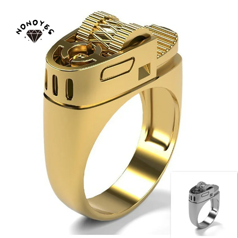 

Best Selling Novelty Punk Lighter Gear Men's Rings Hip Hop Silver Gear Rings Men Jewelry Accesories Party Rings Birthday Gifts