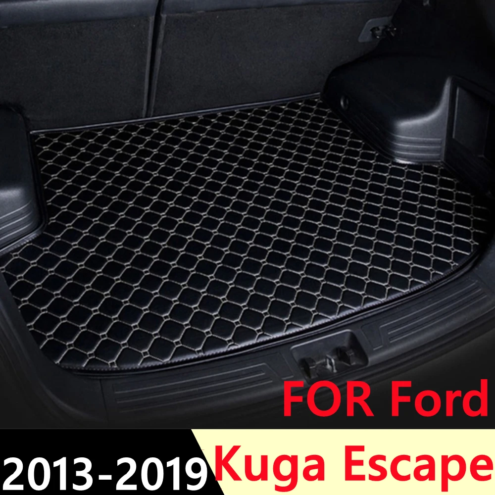 

Коврик для багажника автомобиля Ford Kuga Escape 2013-2019, плоский боковой водонепроницаемый задний коврик для груза, коврик, аксессуары для авто, под...