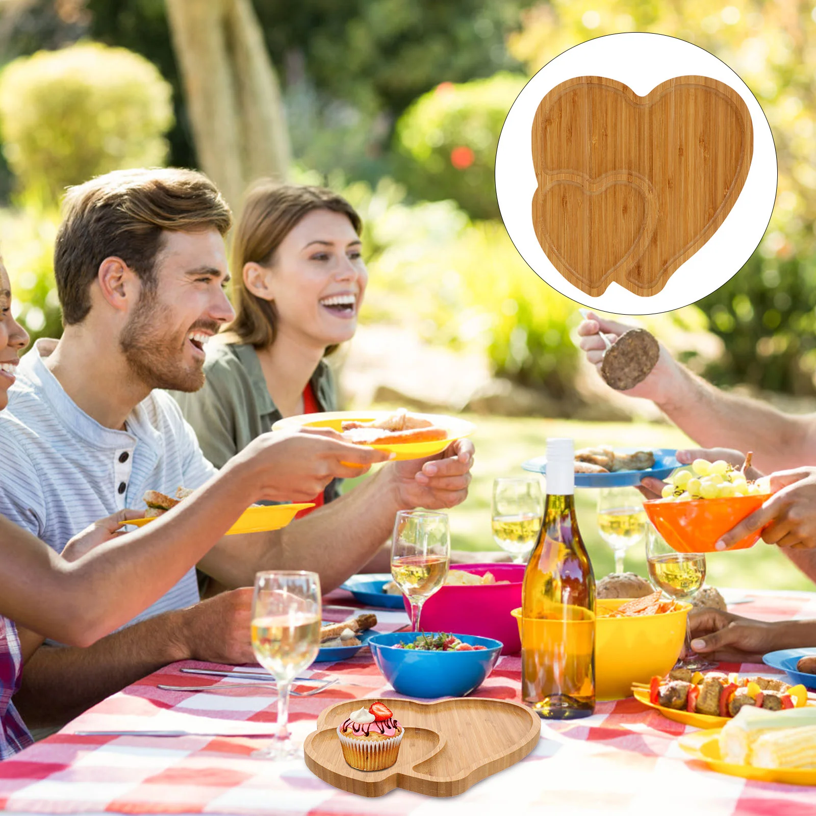 

Tray Serving Wooden Heart Wood Platter Plate Dish Plates Shaped Trays Dishes Boards Candy Fruit Snack Charcuterie Bowl Dessert