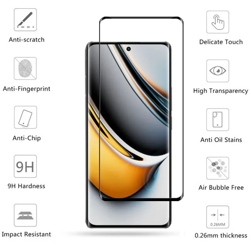 Full Cover Glass For Realme 11 Pro Screen Protector For Realme 11 Pro Tempered Glass Protective Phone Lens Film Realme 11 Pro