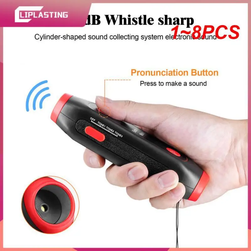 

1~8PCS Electronic Whistle 125dB High Volumnoutdoor Camping Hiking SOS Light Flashlight Emergency Whistle Belt With Lanyard