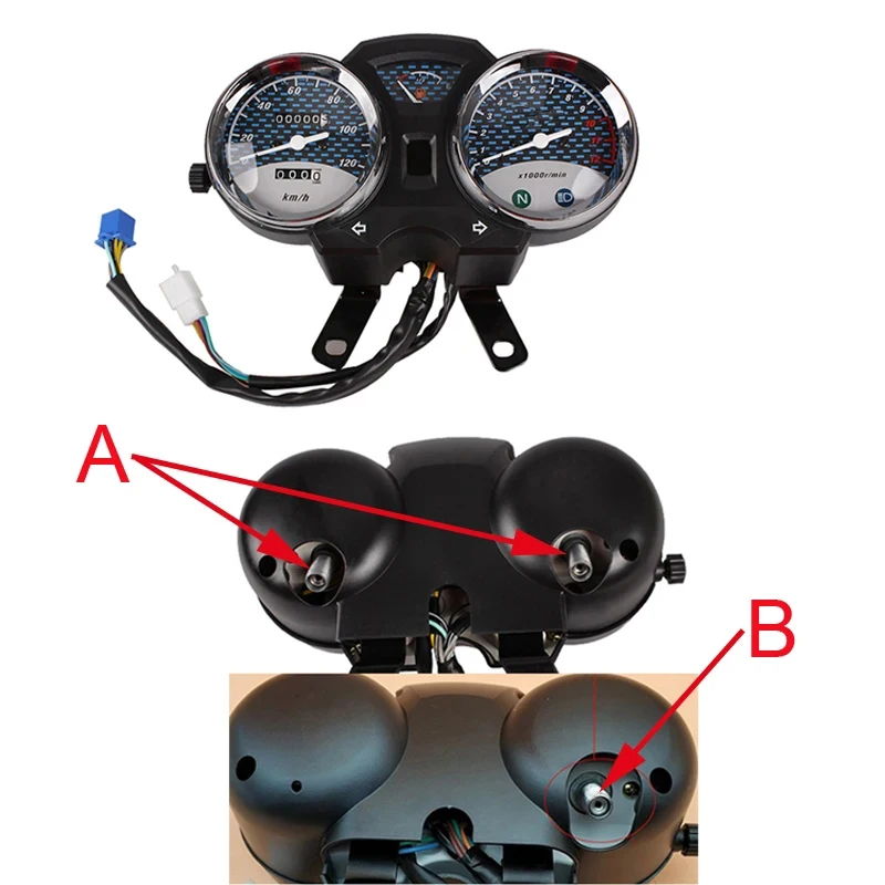 Фото Спидометр для мотоциклов Suzuki Haojue Qingqi Qjmotor Loncin для моделей GT125 QS125 QJ125 HJ125 EN125, дисплей указателя скорости №5