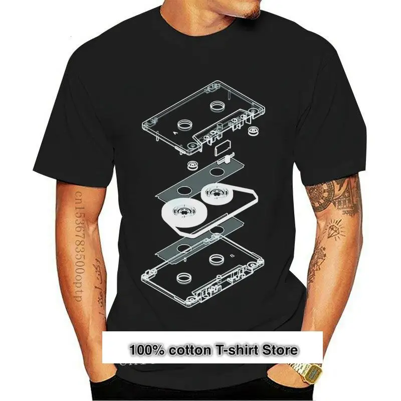 

Camiseta de Cassette de Audio para hombre, camisa Retro de Dj, Mc, reproductor de cinta de música, Cd, marca de moda