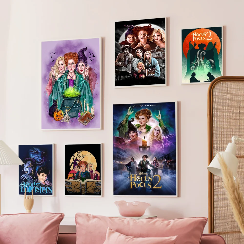 H-Hocus P-Pocus 2 Classic Vintage Posters Room Bar Cafe Decor Stickers Wall Painting