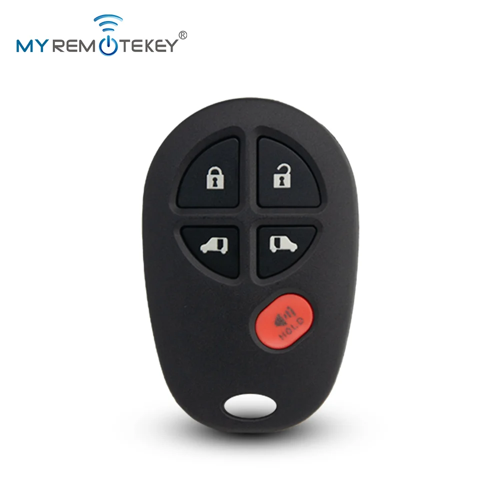 

MYremotekey FCC GQ43VT20T Чехол для дистанционного ключа 3/4/5/6 с кнопкой для Toyota Sequoia, Avalon, Solara, Highlander, Sienna 2004-2018