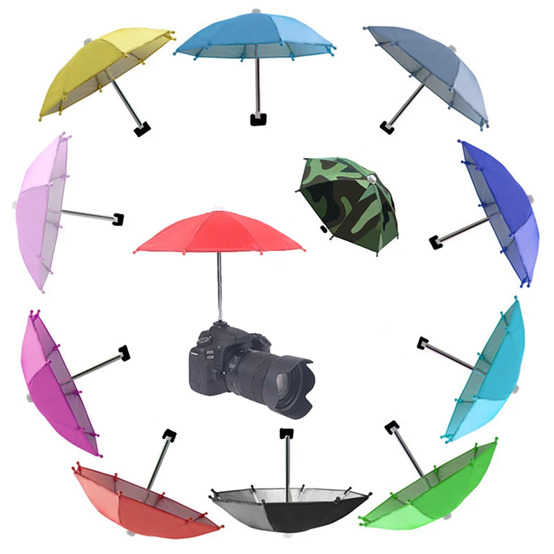 

1pc Dslr Camera Umbrella Sunshade Rainy Holder For General Camera Photographic Camera Umbrella Camera Accessories 10 Colors