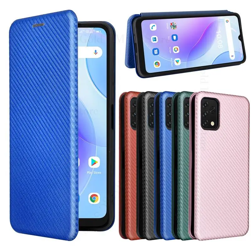 

Capa For Umidigi A11S A11 Pro Max Carbon Fiber Leather Case For Umidigi Power 5S A7S A9 Pro Card Slot Wallet Magnetic Flip Cover