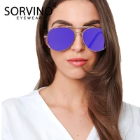 sorvino retro oversized mirror gold womens pilot sunglasses men brand designer 2020 90s flat top glasses shades sp90
