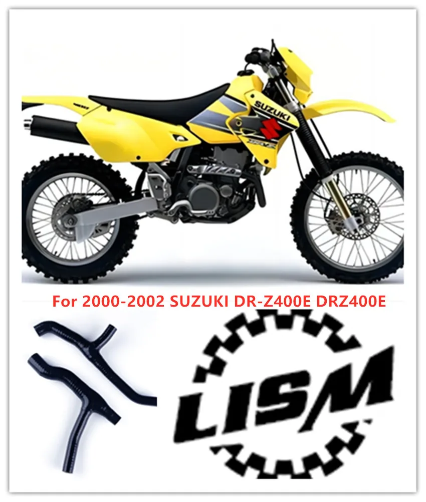 

2 шт. силиконовый шланг охлаждающей жидкости радиатора для 2000-2002 SUZUKI DR-Z400E DRZ400E, запасные части 2001, верхний и нижний мотоциклетный
