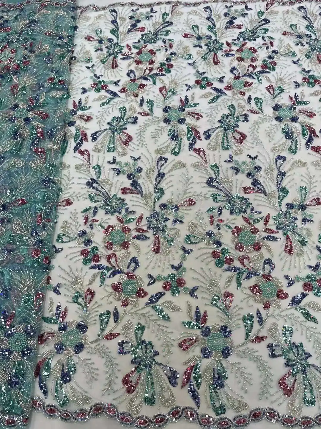 2024 африканская кружевная ткань с блестками Высококачественная Тяжелая