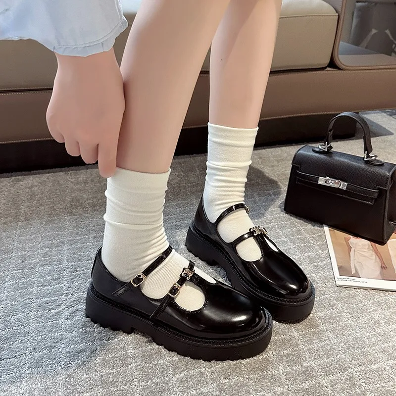 

Brand Women's Shoes Thick-soled Japanese Mary Jane Shoes Girls Cute Big Head Jk Small Leather Shoes Fashion Student Shoes