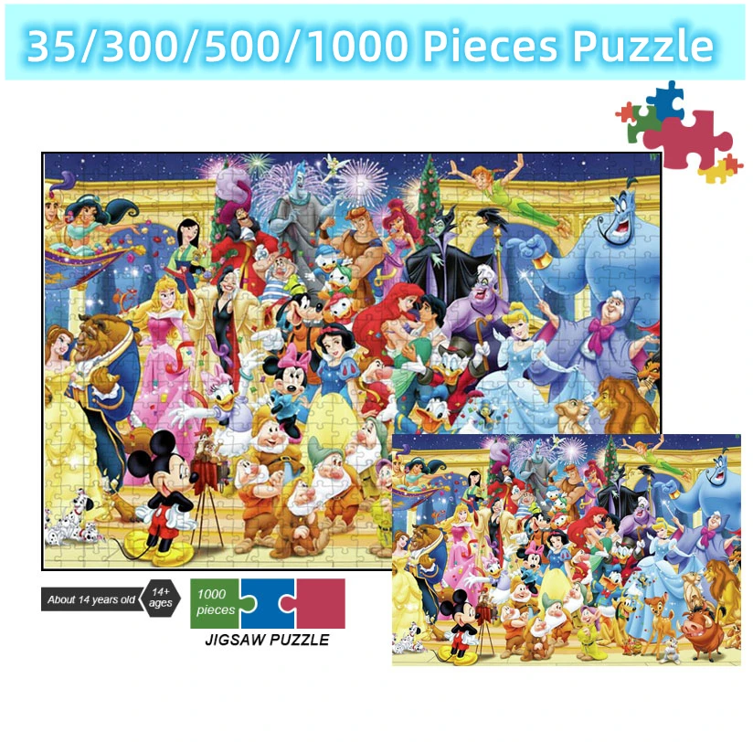 

Disney Big Family Princess Cartoon Characters Puzzle Puzzle Adventure Children's Brain-Burning Puzzle Gift First Choice