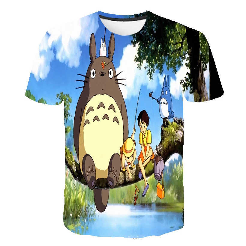 

3D Totoro Harajuku Boys T Shirt Kids Studio Ghibli Kawaii T-shirt Funny Cartoon Tshirt Cute Top