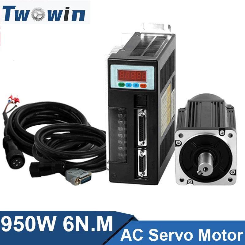 Сервомотор переменного тока 1500 кВт 130ST-M06015 950 об/мин нм Вт однофазный привод с