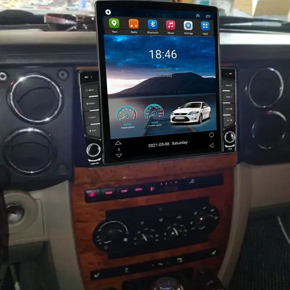 9.7&quot Android 13 For Jeep Commander XK 2007 + Tesla Type Car Radio Multimedia Video Player Navigation GPS Stereo Carplay DSP RDS