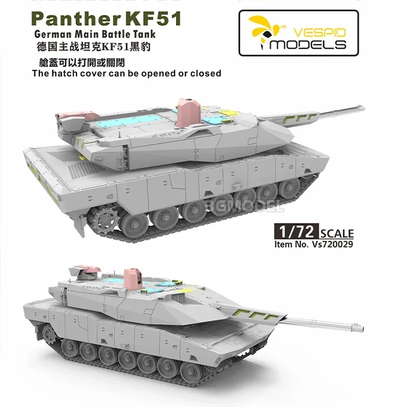 Комплект модели сборки Vespid VS 720029 Немецкий основный боевой танк KF51 Panther Deluxe Edition 1/72