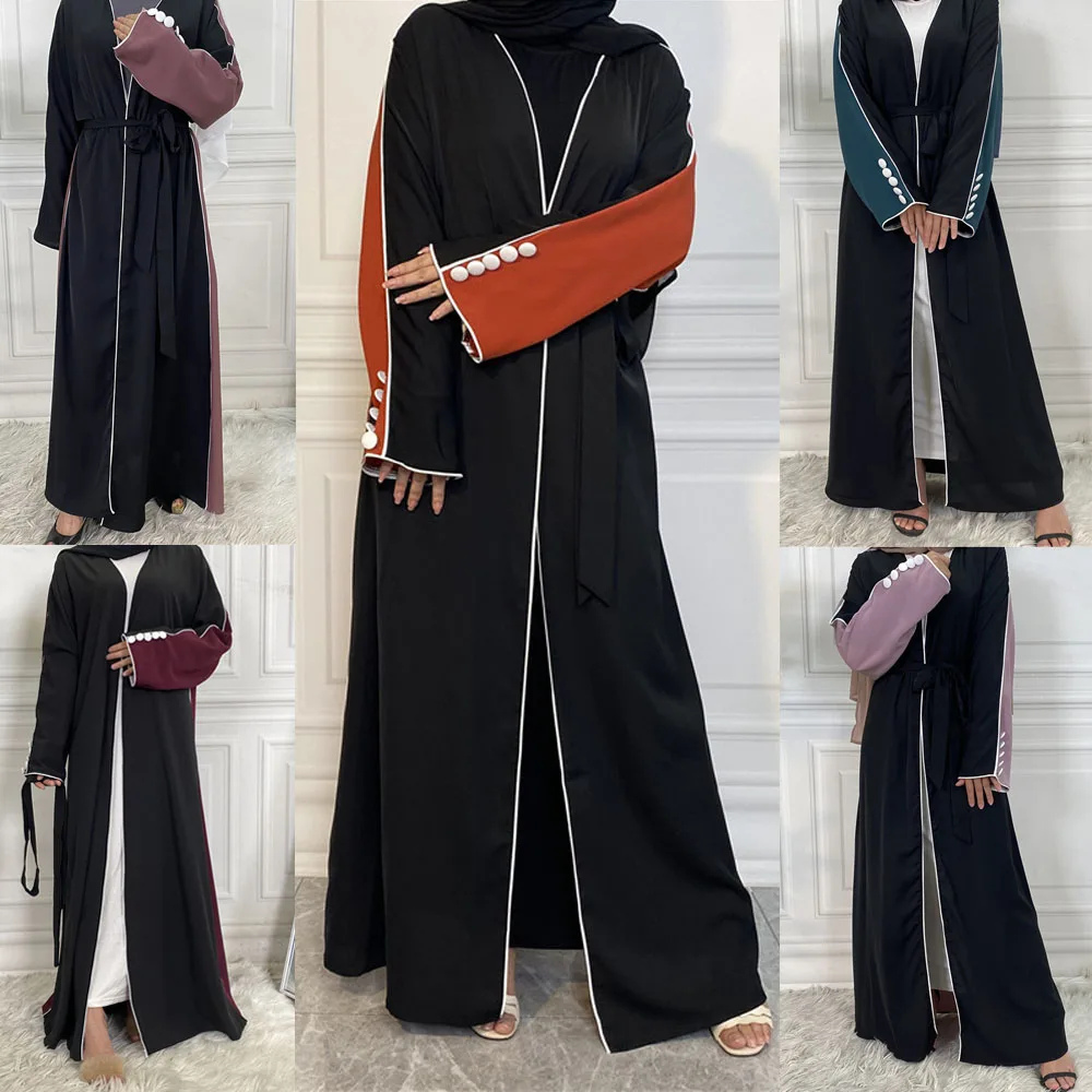 ИД Рамадан открытая абайя Дубай Кафтан женское мусульманское кимоно платье в турецком арабском стиле женское платье Djellaba