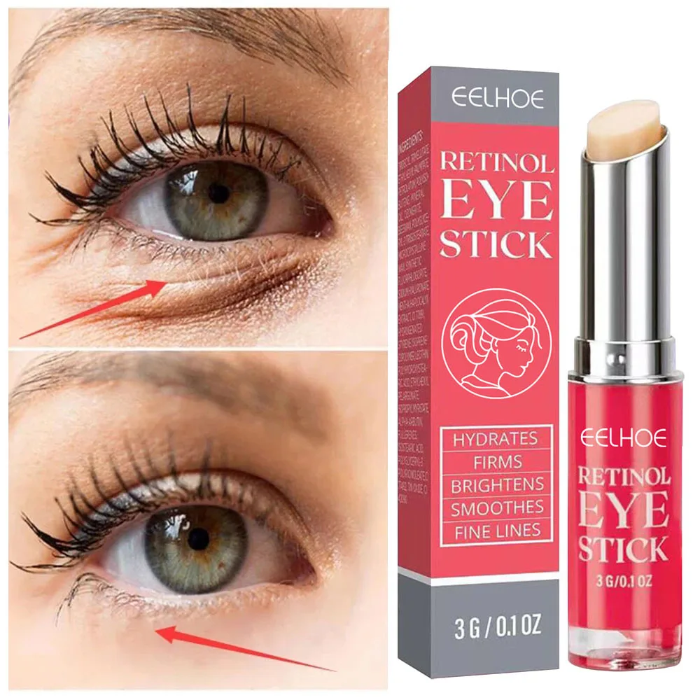 Retinol Anti-wrinkle Eye Cream Stick Remove Dark Circles Eye Bags Fade Fine Lines Anti Puffiness Whiten Moisturizing Skin Care