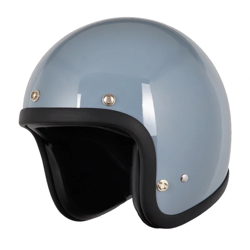 

Thompson Japanese Style Geniune Motorcycle Retro Helmet Vintage Cafe Racer Fiberglass Small Shell 3/4 Open Face TTCO Helmet fa