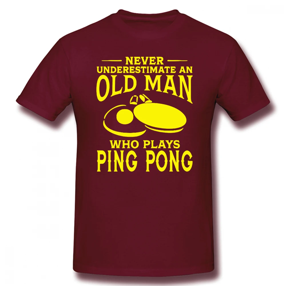 

Funny Never Underestimate An Old Man Who Plays Ping Pong T Shirts Graphic Cotton Streetwear Short Sleeve T-shirt Mens Clothing