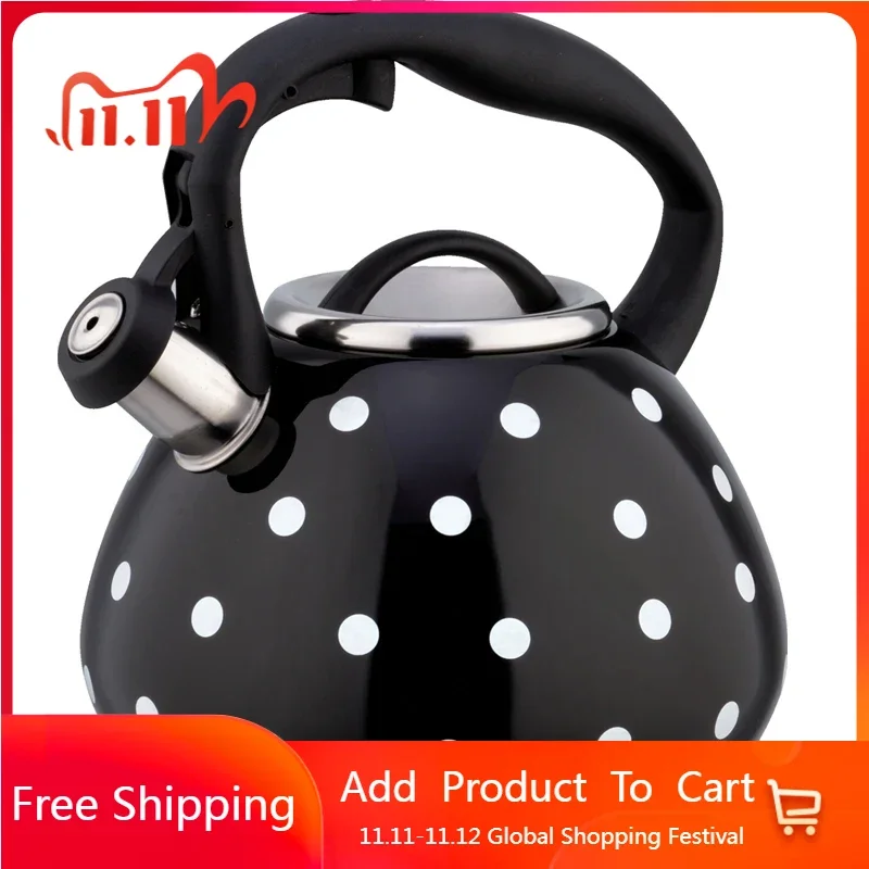 

Портативный чайник из нержавеющей стали со свистком, предназначенный для газовых плит, портативная кухонная техника