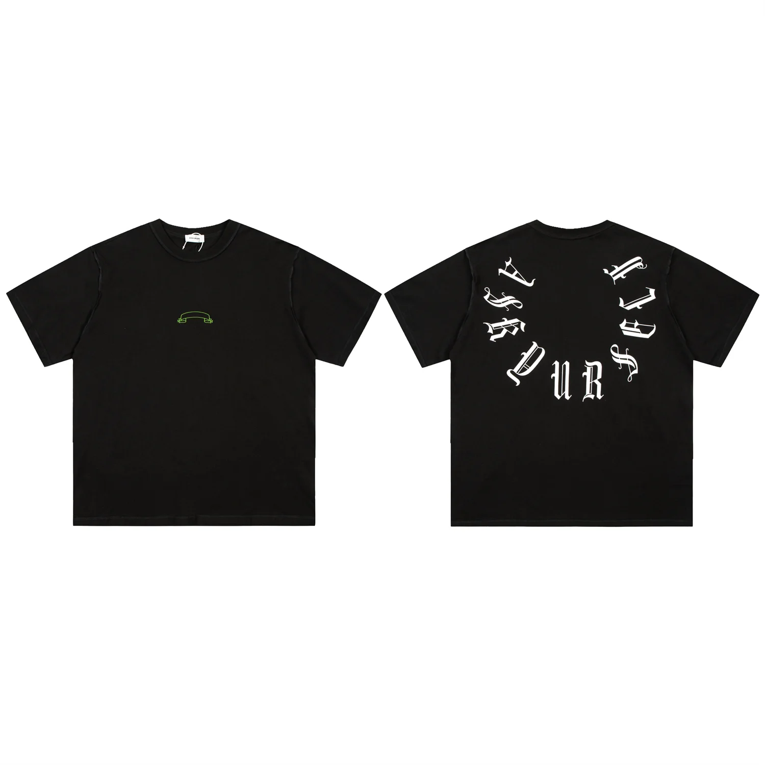 

Askyurself Nice Washed Print T-shirt Men Women 1:1 Best Quality Black T-Shirt Loose Fit Tops Short Sleeve