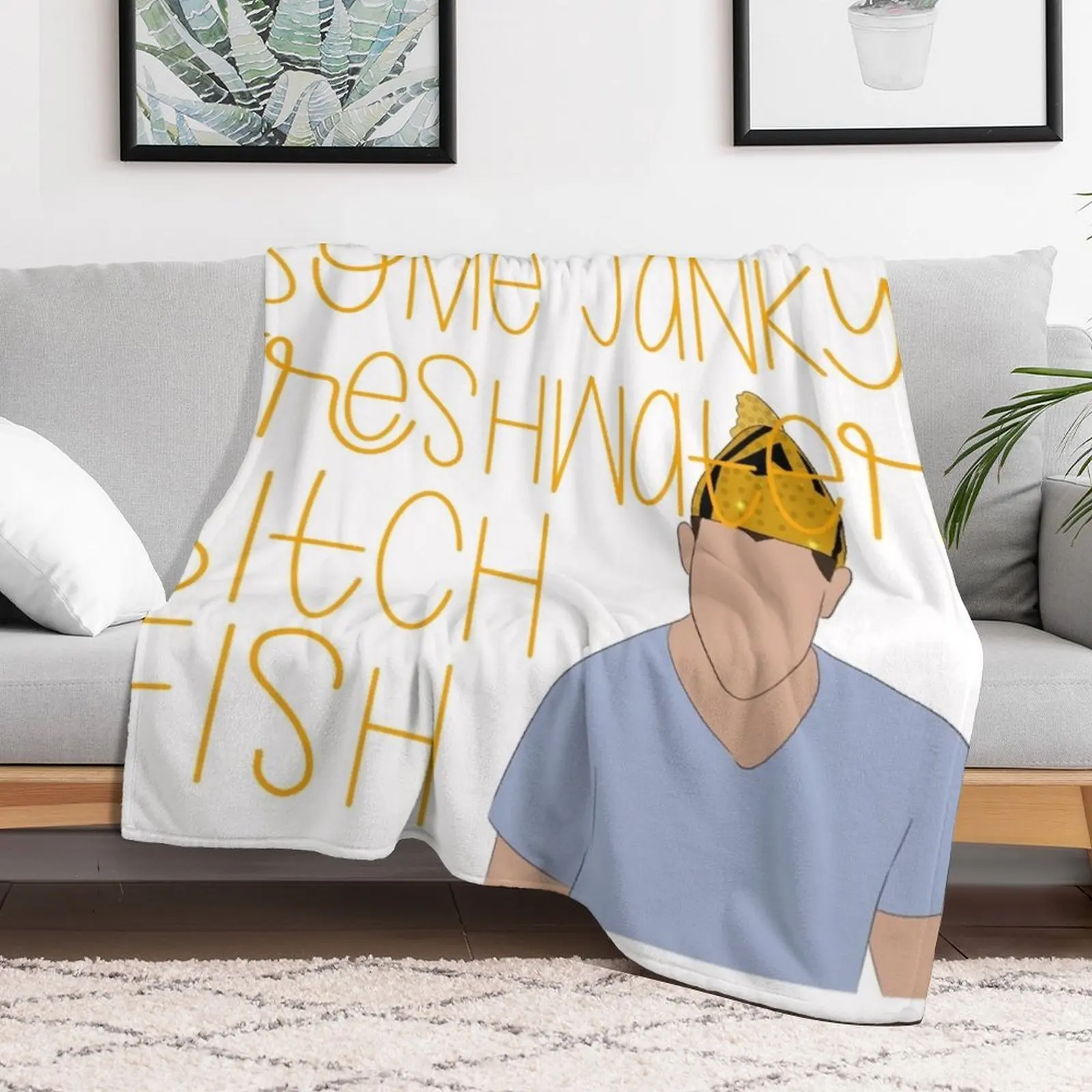 Одеяло New Girl Janky с пресноводной цитатой одеяло люксового бренда дизайнерские