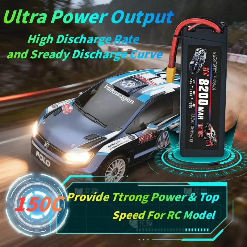 Фото Аккумулятор TERANTY 4S LiPo 14.8V/15.2V 45-150C 8200mAh с разъемом XT60 для радиоуправляемых машин, грузовиков, траков и хобби-моделей. №3