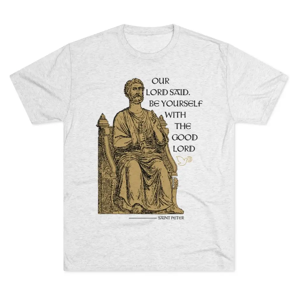 Мужская футболка премиум-класса с изображением святого Питера