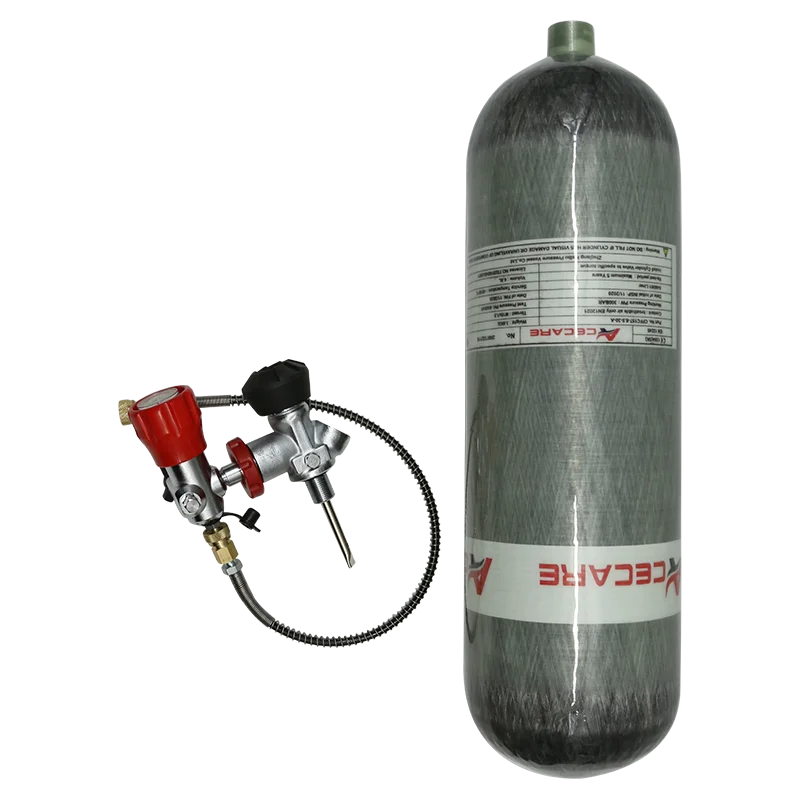 

Acecare 9L CE Air Tank 30mpa/300bar/4500psi Carbon Fiber Cylinder and Valve With Filling Station for Diving