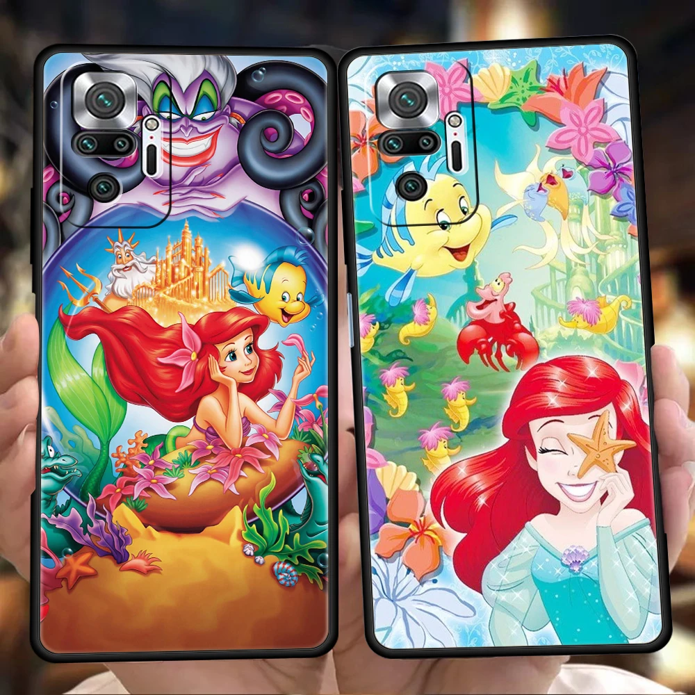 

BANDAI чехол с маленькой русалочкой для Redmi K50 Note 10 11 11T Pro Plus 7 8 8T 9S 9 K40 Gaming 9A 9C 9T Pro Plus, мягкий