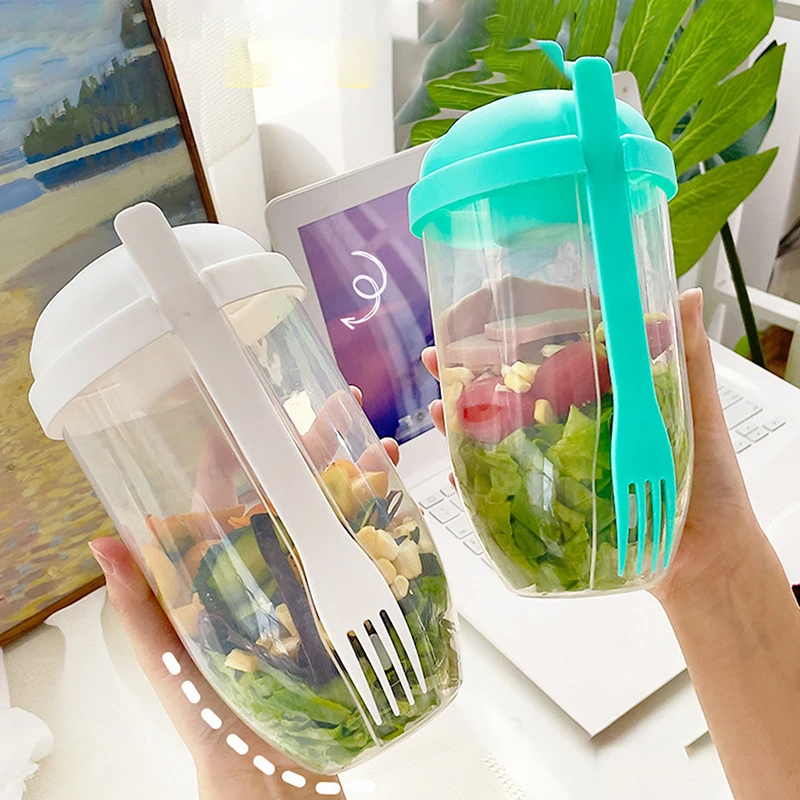 1 шт. белая/зеленая портативная бутылка контейнер для салата форма бутылки