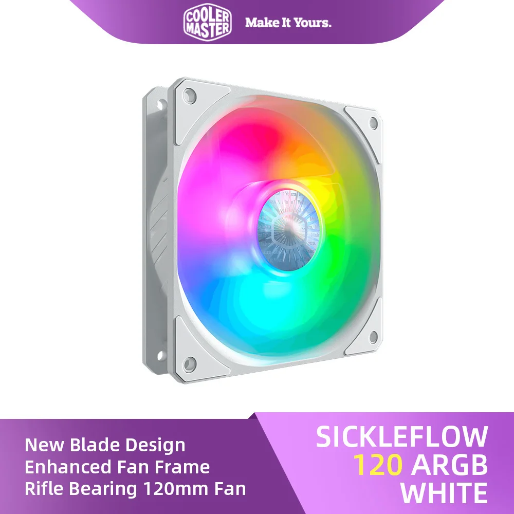 

Вентилятор охлаждения Master SickleFlow 120 мм ARGB PWM светильник, 12 см