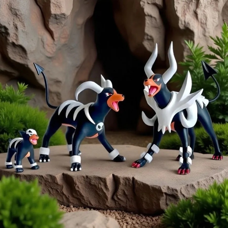 Фото Фигурка Pokémon Houndoom Evolution - Аниме-модель GK, модный коллекционный предмет декора TOHO, 8 см №2