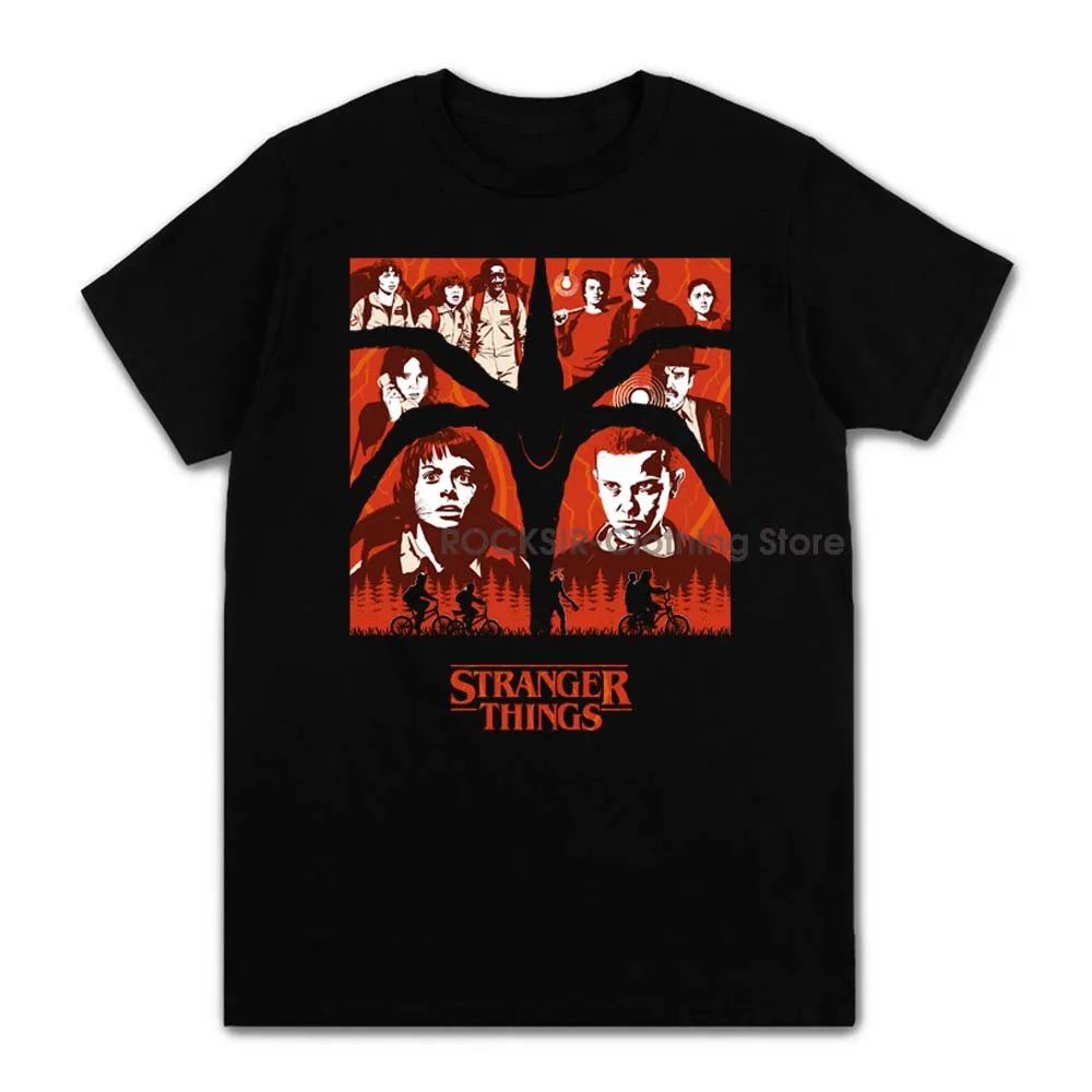 

Футболка с графическим принтом «очень странные дела», повседневная хлопковая футболка с коротким рукавом, в стиле унисекс, лето 2022