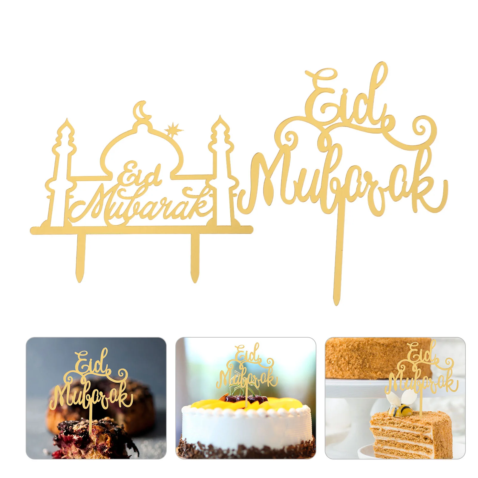 

Cake Ramadan Cupcake Mubarak Picks Festival Party Toppers Eid Decors Charming Topper Home Dessert Pick Supplies Decoration Islam