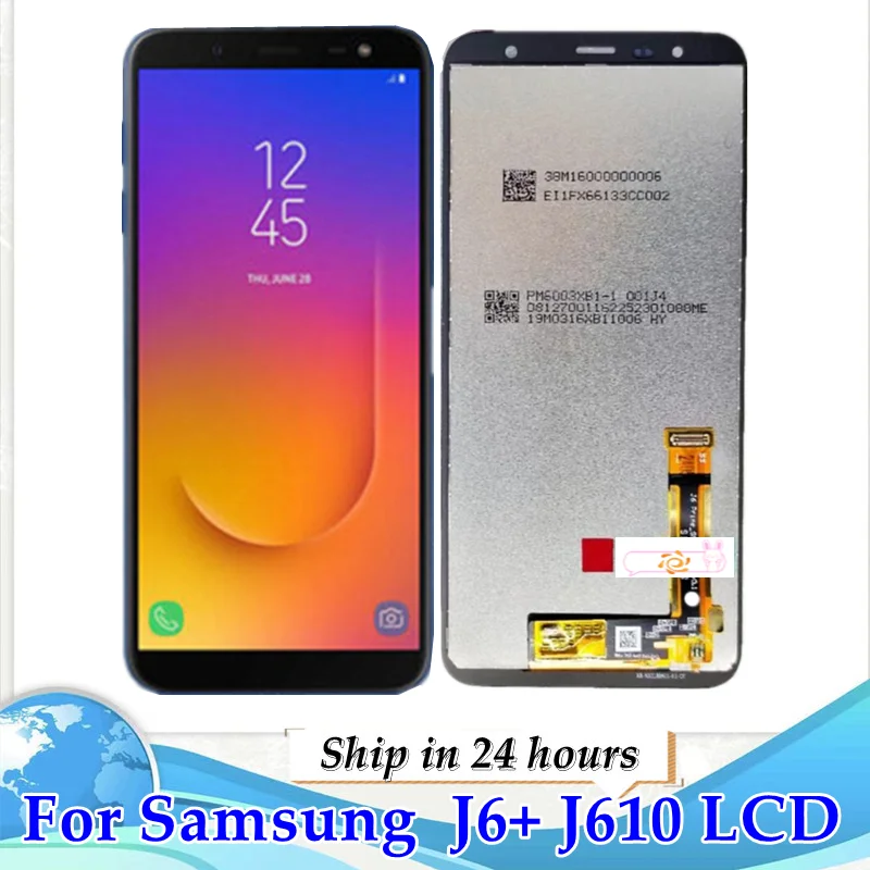 Протестированный ЖК-дисплей для Samsung J6plus J6 + J610 SM-J610F сенсорный экран SM-J610FN