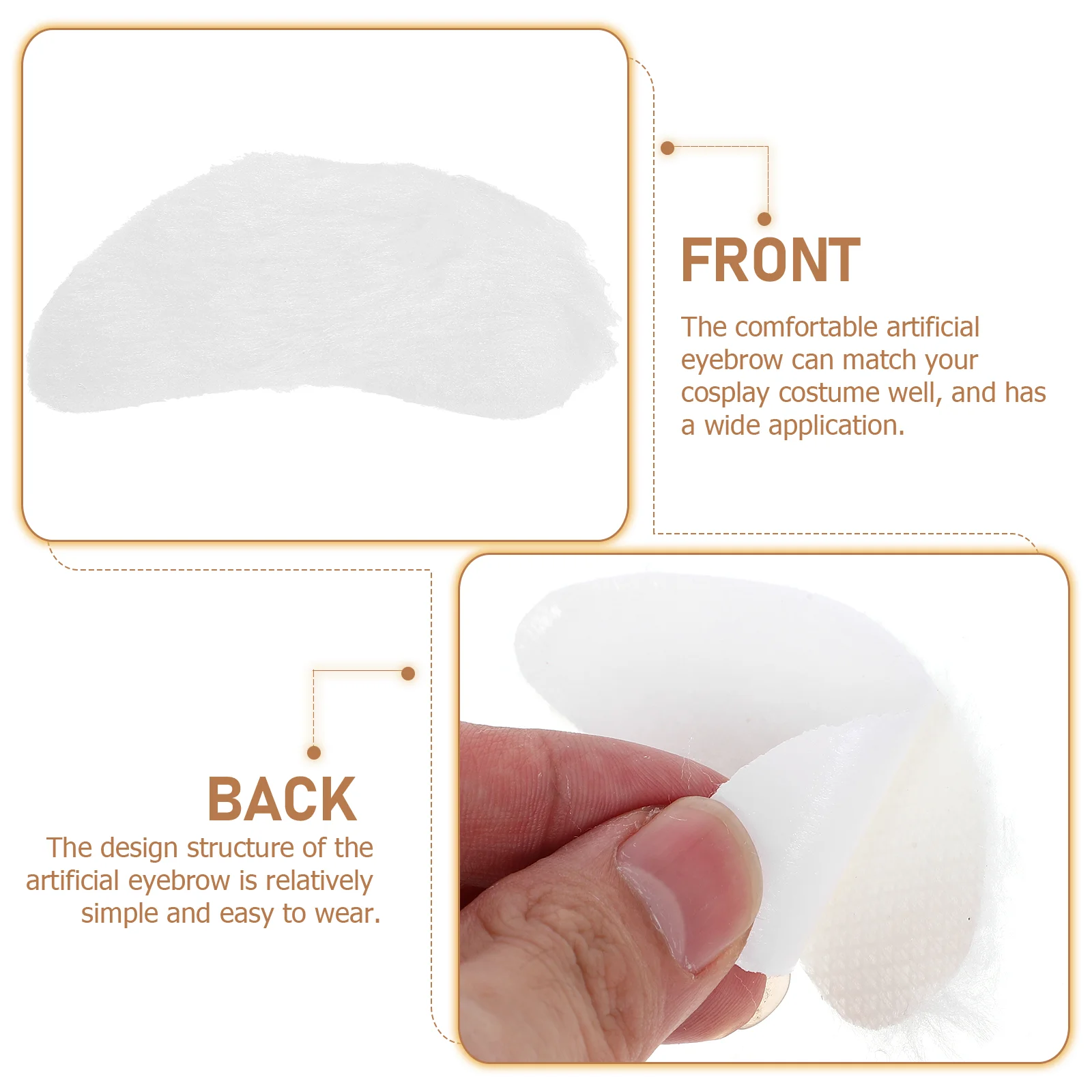 8 пар поддельных реквизитов для бровей Санта-Клауса усы рождественский косплей