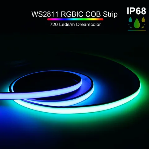 TNALANT WS2811 RGBIC COB светодиодная лента 720 светодиодов/м