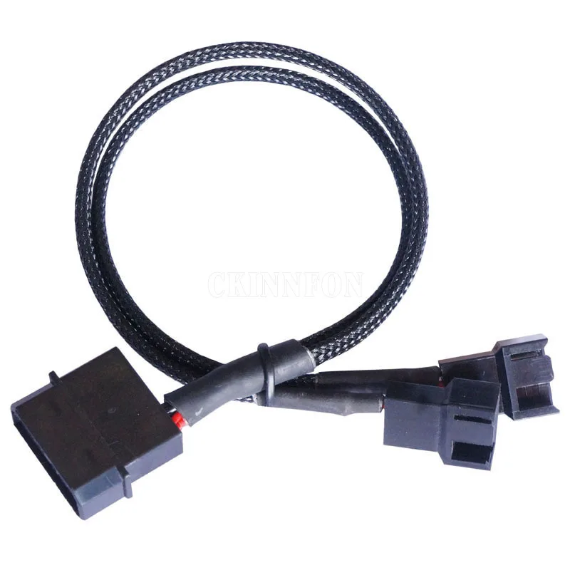 

100Pcs The Computer Cooling Fan Divided Into Two Lines 4pin To 3pin / 4pin Network One Drag Two Transfer Expansion