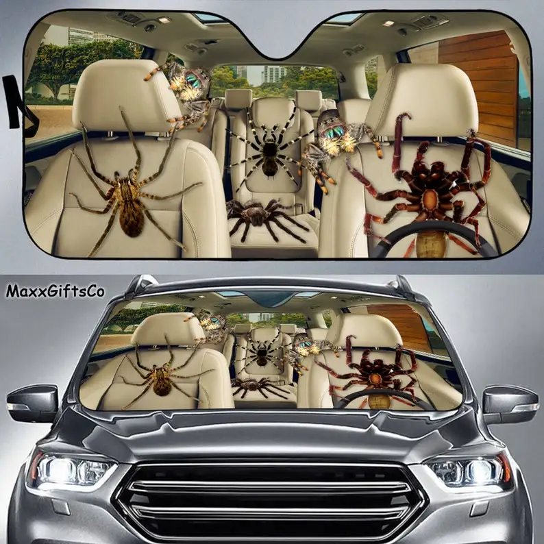 

Spider Car Sun Shade, Spider Windshield, Family Sunshade, Spider Car Accessories, Car Decoration, Gift For Dad, Mom