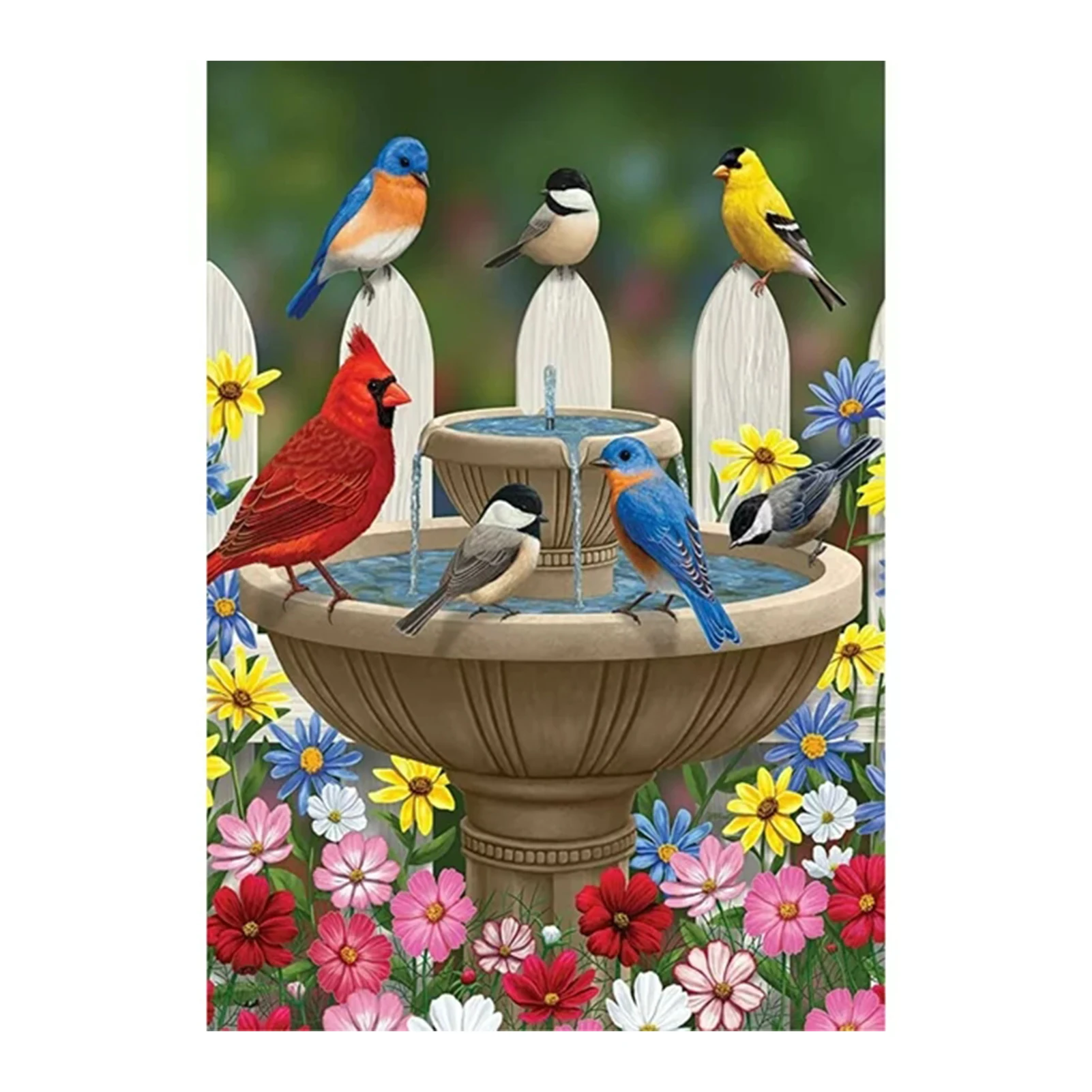 

Весенняя колода, домашняя полоса, Цветочная птица, искусственный декор, Прочный Патио, льняной крыльцо, 30x45 см, двусторонняя сборка