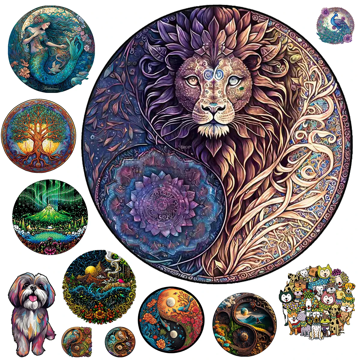 2023 уникальный деревянный пазл в виде льва тайчи Деревянный Пазл сделай сам