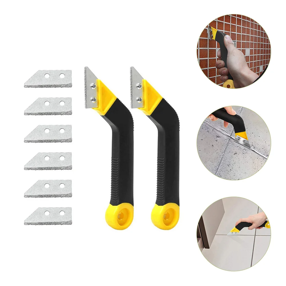 

2 Sets Grout Remover Angled-design Grout Removal Tool Hand Grout Removal Tool with Blades